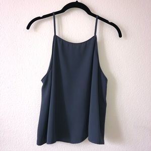 Nordstrom blue square neck blouse